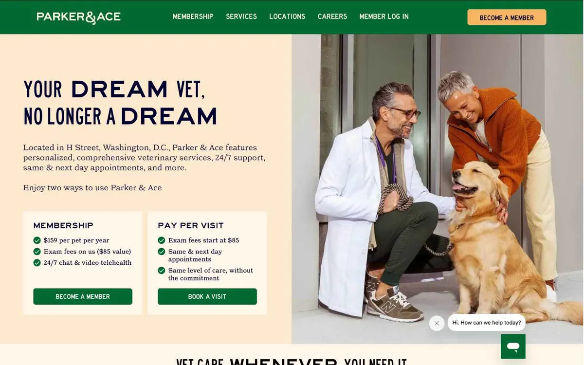 The Parker & Ace website