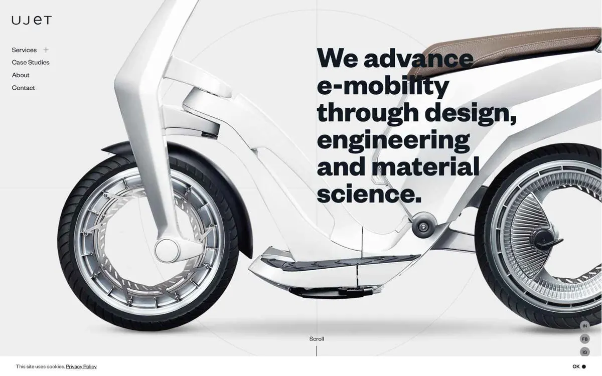 The UJET website, designed and built by Levisoft